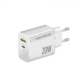 Caricabatterie da parete Esperanza EZC105W 20W bianco