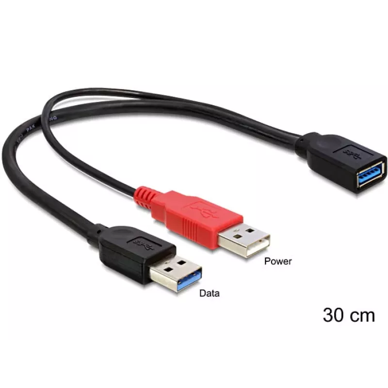 DeLOCK 83176 cavo USB USB 3.2 Gen 1 0,3 m USB A a 2 x USB A