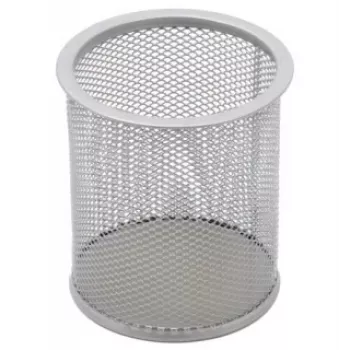 Astuccio portapenne Forpus, rotondo, argento, vuoto, metallo perforato 1005-009