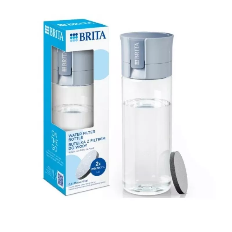 Bottiglia filtrante Brita Vital 0,6 l blu pastello