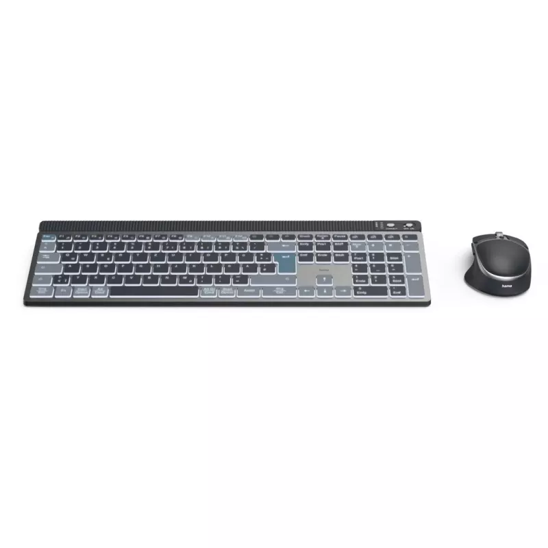 Set tastiera e mouse multi-device wireless HAMA WKM-750 — nero, connettività wireless