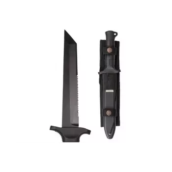 Coltello da combattimento Mil-Tec 2000 — coltello multifunzione, lama in acciaio inox 440A 165 mm, manico e fodero in poliammide rinforzato con fibra di vetro, portacintura in nylon