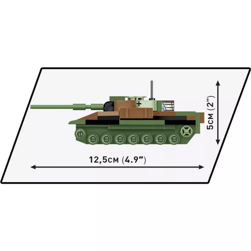 Set di costruzione Cobi modello carro armato Leopard I — 147 pezzi, da 6 anni, marrone/verde