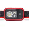 Lampada frontale Diamond Storm 450 nera con fascia frontale nera e rossa