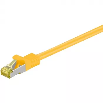 Wentronic Goobay Cat.7 cavo grezzo patch, S/FTP (PiMF), giallo, 1,5 m – LSZH senza alogeni, rame, connettore RJ45 (91593)