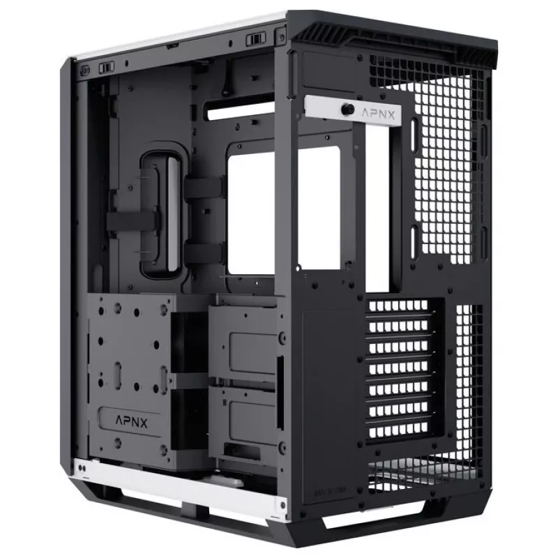 Case PC APNX V1, Midi-Tower, ATX, nero/bianco