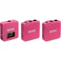 Microfono wireless RODE Wireless GO III Rosa — sistema trasmettitore e ricevitore compatto a due canali