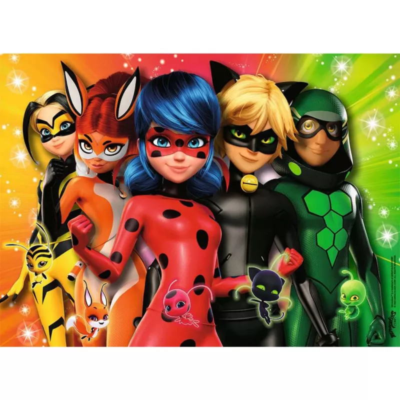 Puzzle per bambini Ravensburger – Ladybug en mission, 100 pezzi