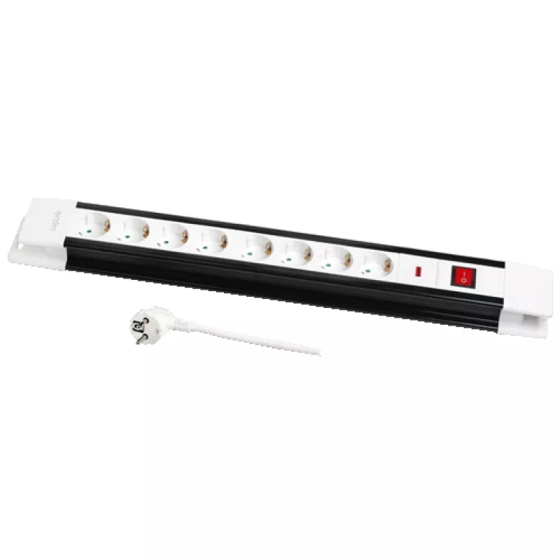 Prolunga di alimentazione LogiLink LPS207 3m 8 prese AC nero bianco
