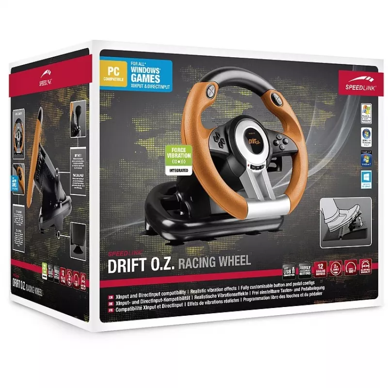 Volante + pedali Speedlink DRIFT O.Z. nero grigio arancione