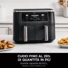 Ninja AF400EU friggitrice ad aria doppia 9,5 L stand-alone 2470 W friggitrice ad aria nera