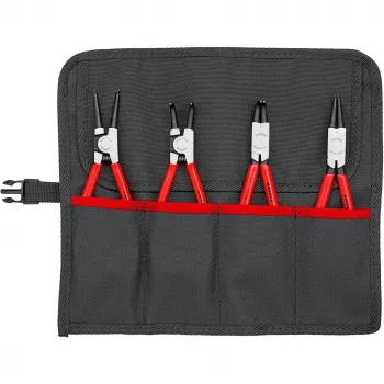 Knipex Set pinze per anelli di sicurezza 4 pz. in borsa arrotolabile 19-60mm