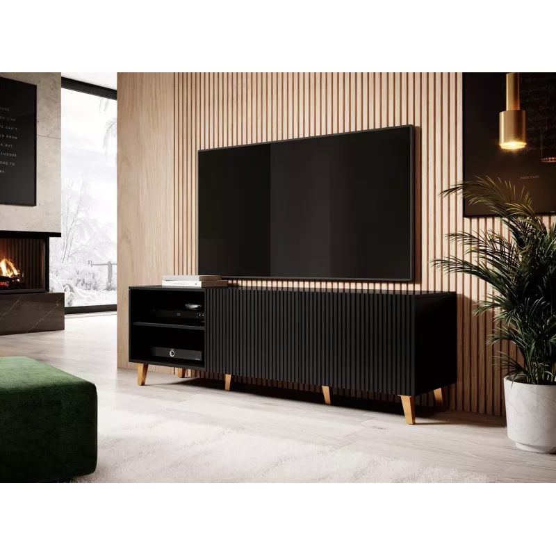 Mobile TV Cama RTV PAFOS 150x42x52 nero opaco