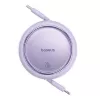 Baseus Free2Pull - Cavo estensibile USB-C a Lightning 20 W, 1 m (viola)