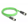 Cavo di rete DeLOCK M12 D-codificato 4 poli maschio a femmina PUR (TPU) 1 m