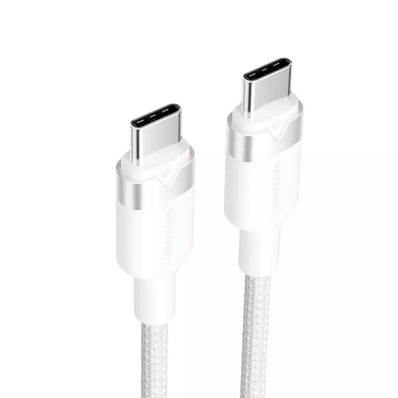 Vention TRDWH cavo USB-C – USB-C, intrecciato, 2 m, 60 W PD, 3 A, 480 Mbps, bianco