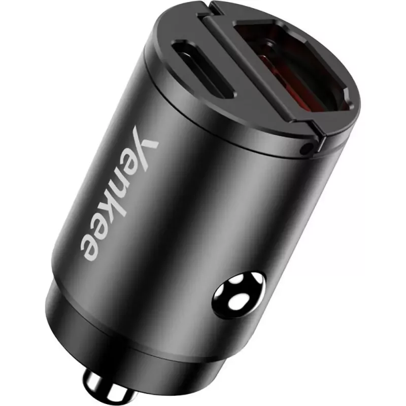 Caricabatterie da auto YENKEE CAR 02 Power Delivery 30W con porte USB-A e USB-C