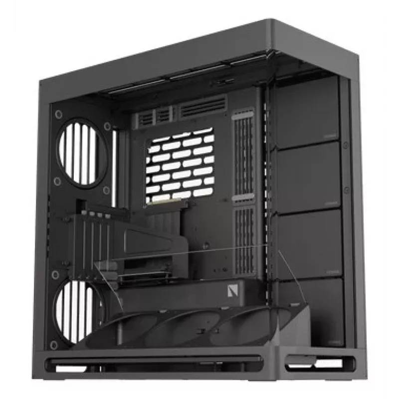 Case PC HAVN HS 420 VGPU, Midi-Tower, E-ATX, vetro temperato, cavo riser PCIe-5.0 - nero