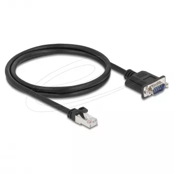 DeLOCK 64351 cavo CAN Bus spina RJ45 a spina D-Sub a 9 pin, Cat.5e STP, 1 m, nero
