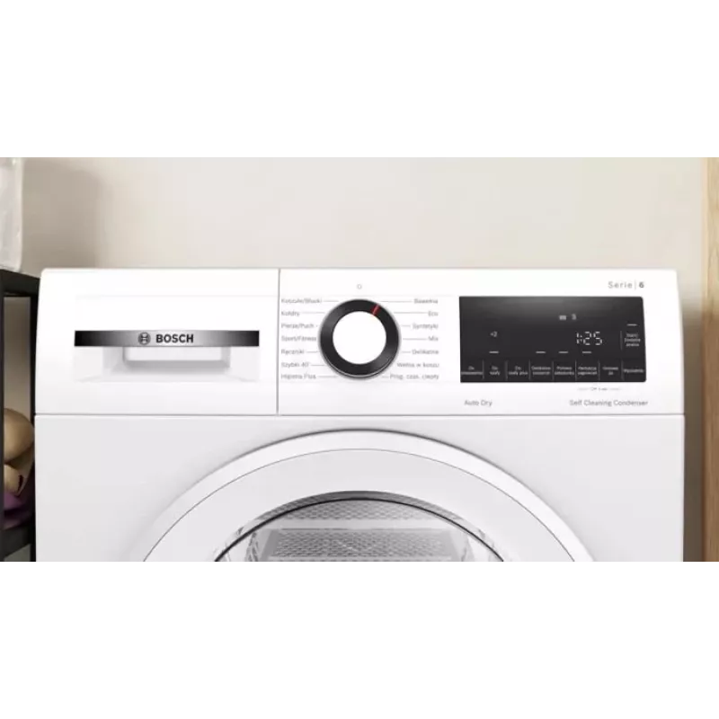Asciugatrice Bosch WQG145APPL 9 kg a pompa di calore, 14 programmi, display LED, bianco