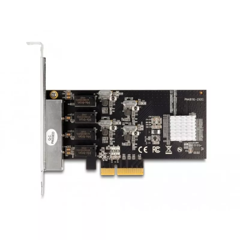 DeLOCK Scheda PCI Express x4 4 x RJ45 Gigabit LAN RTL8111 - PCIe - RJ-45 - PCIe 2.0 - Argento - PC - Windows 10 - Windows 11 - Windows 8.1 (88618)