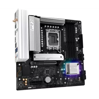 Scheda madre ASRock B860M Pro RS WiFi — Intel B860, LGA 1851, micro ATX, DDR5, 4 DIMM, 3x M.2, 2.5Gb LAN, Wi‑Fi, Bluetooth