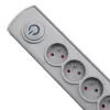 Protezione da sovratensione Qoltec 50272 grigio 5 prese AC 230V 3m