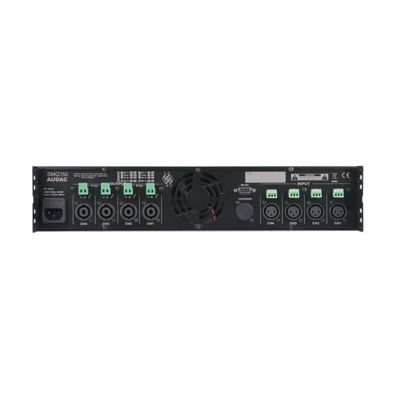 Amplificatore audio AUDAC SMQ350 Class D 0.05% THD 95 dB SNR