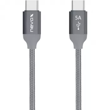 Cavo USB Nevox 1654 USB 2.0 2 m USB C grigio argento