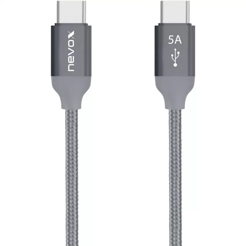 Cavo USB Nevox 1654 USB 2.0 2 m USB C grigio argento