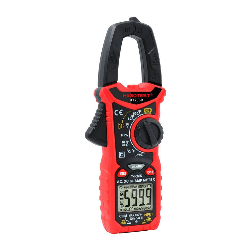 Pinza amperometrica digitale Habotest HT206D — True RMS, NCV, pratico tester di corrente/tensione