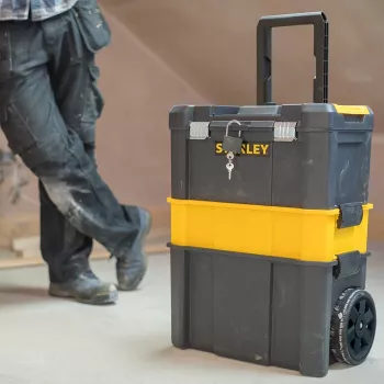 Stanley Essential Tool Valigetta rigida in plastica grigio, giallo
