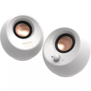 Creative Labs Pebble V3 bianco con filo e wireless 10 W