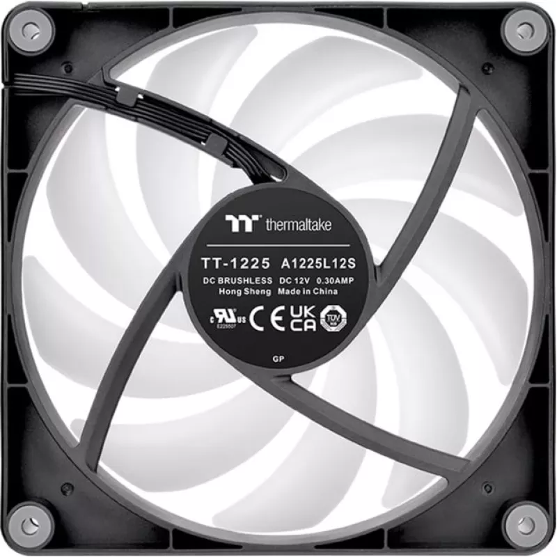 Thermaltake CT120 Reverse ARGB 120mm Ventola per case, confezione da 2, Nero