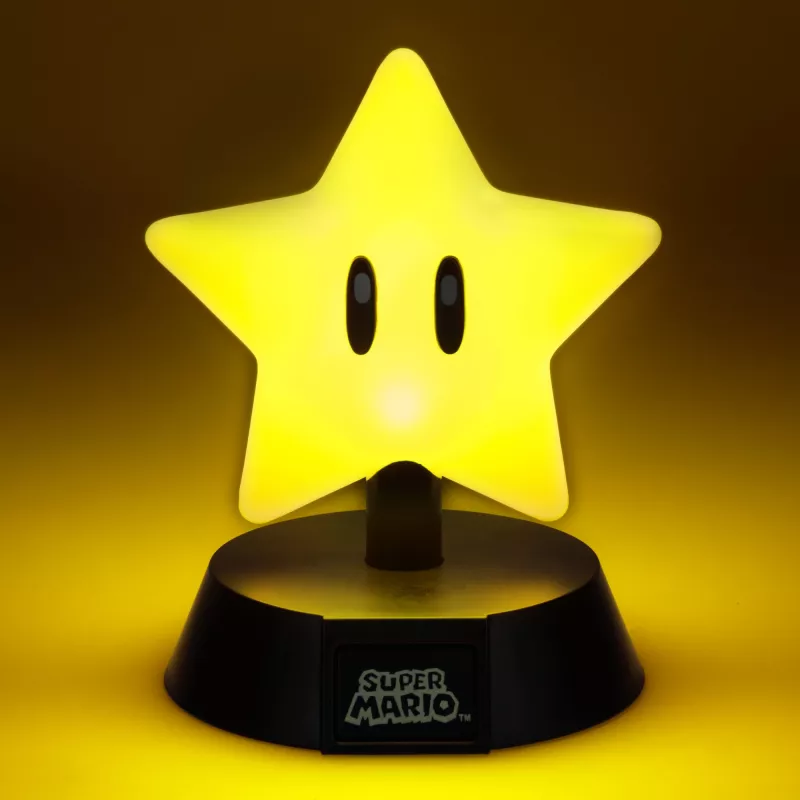 Lampada da tavolo Paladone Super Mario Super Star Icon Light — luce notturna LED decorativa