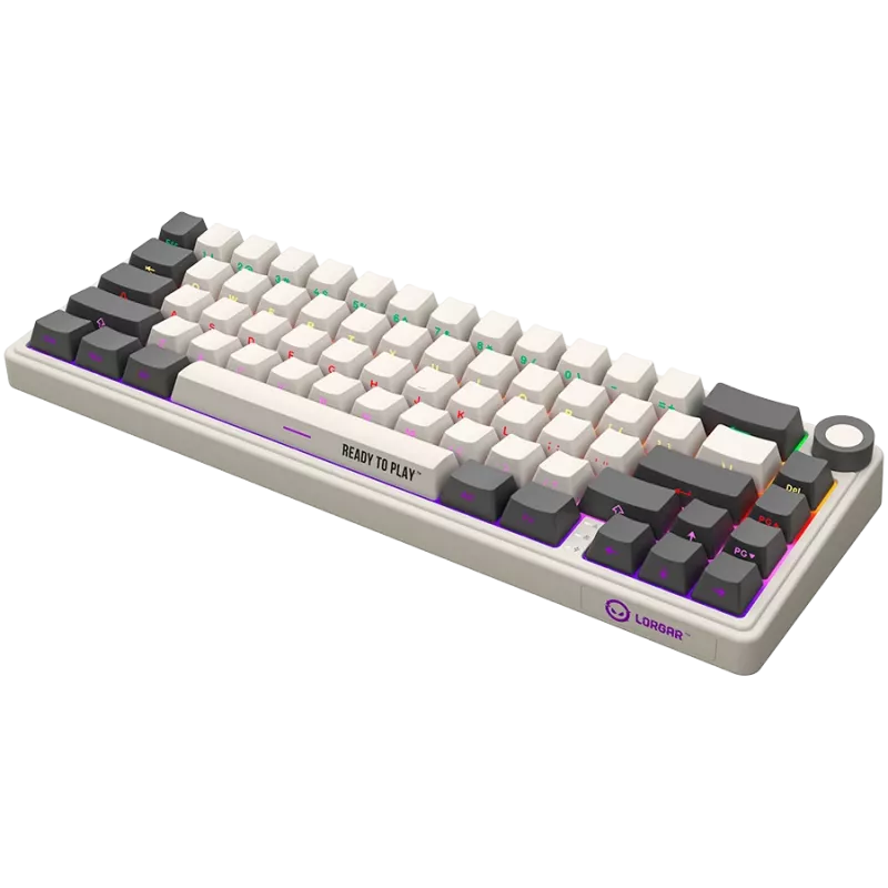 Tastiera da gaming meccanica wireless LORGAR KBP70MW layout 65% beige