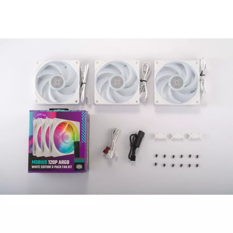 COOLER MASTER Mobius 120P ARGB 120mm bianco confezione da 3