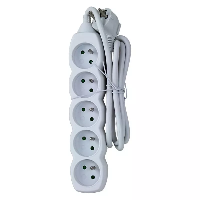Ciabatta multipresa ESPERANZA ELK207W — cavo 1,5 m, 5 prese Tipo E, uso interno, 220–250 V