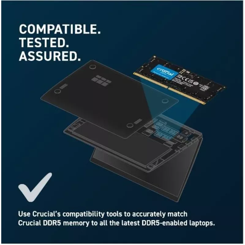 Crucial DDR5 48GB Kit 5600MHz CL46 On-die ECC SO-DIMM a 262 pin