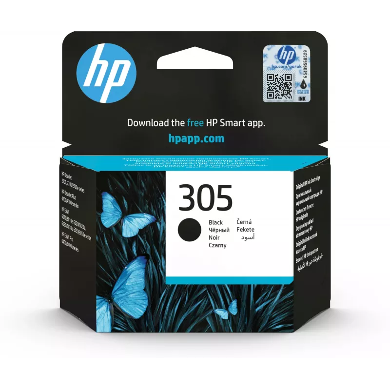 HP 305 cartuccia d'inchiostro originale nera, nero, 1 pz., 120 pagine