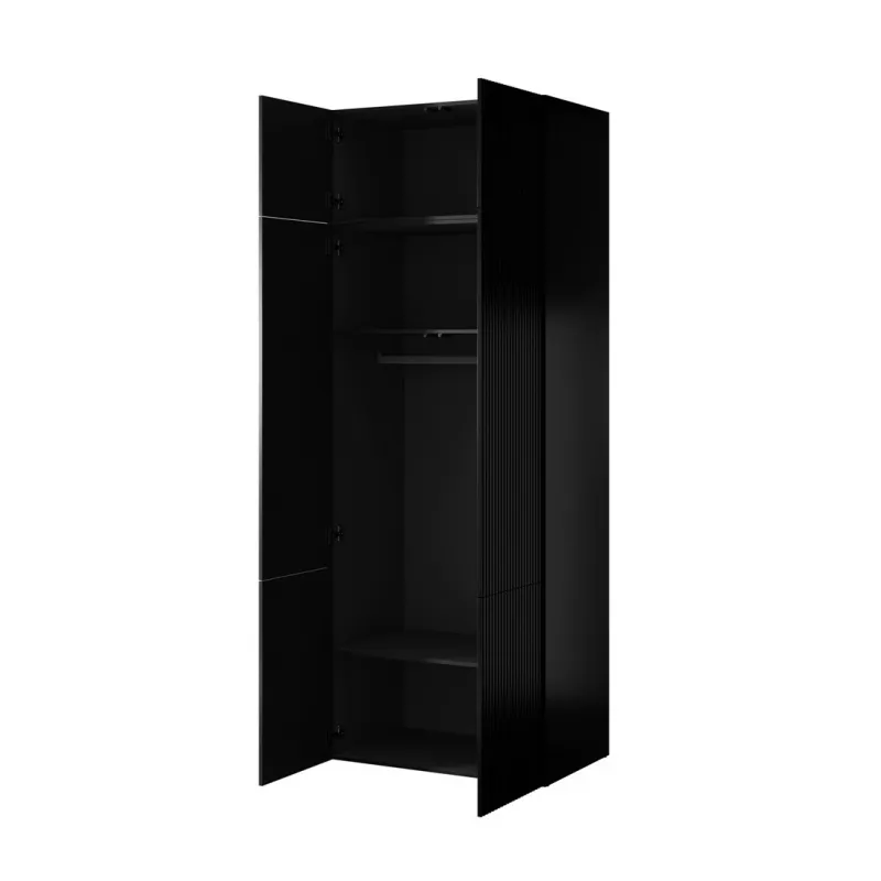 Armadio cama meble PAFOS 2D BASE 90×55,5×45 cm nero opaco, struttura a 2 ante