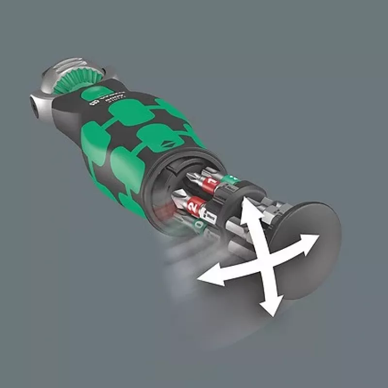Wera Zyklop 8009 Pocket Imperial Set 1 - cacciavite a cricchetto con set di punte