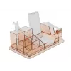 Organizer da scrivania DeLOCK 18341 trasparente marrone plastica 145x250x85mm