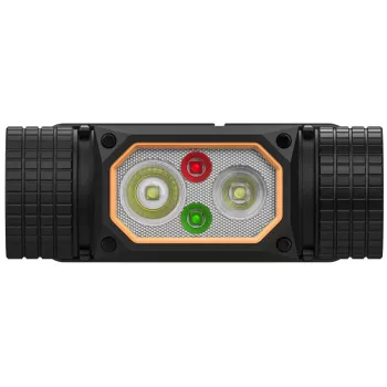 Torcia frontale Duracell DH2000R confezione regalo – compatta nera/arancione ricaricabile