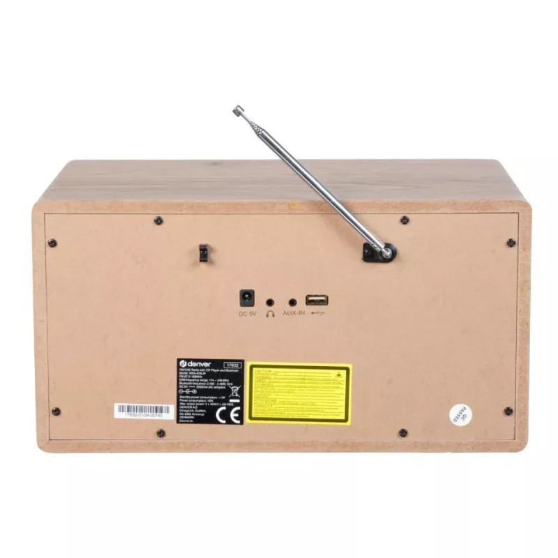 Lettore CD personale Denver MDA-525LW legno 10 W DAB+ FM