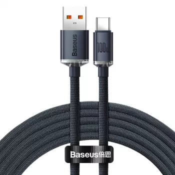 Baseus Crystal Shine Cavo USB a USB-C, 100W, 2m (nero)