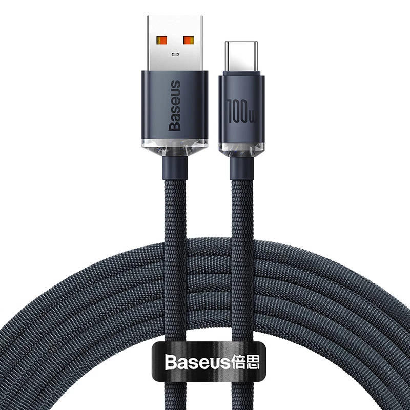 Baseus Crystal Shine Cavo USB a USB-C, 100W, 2m (nero)