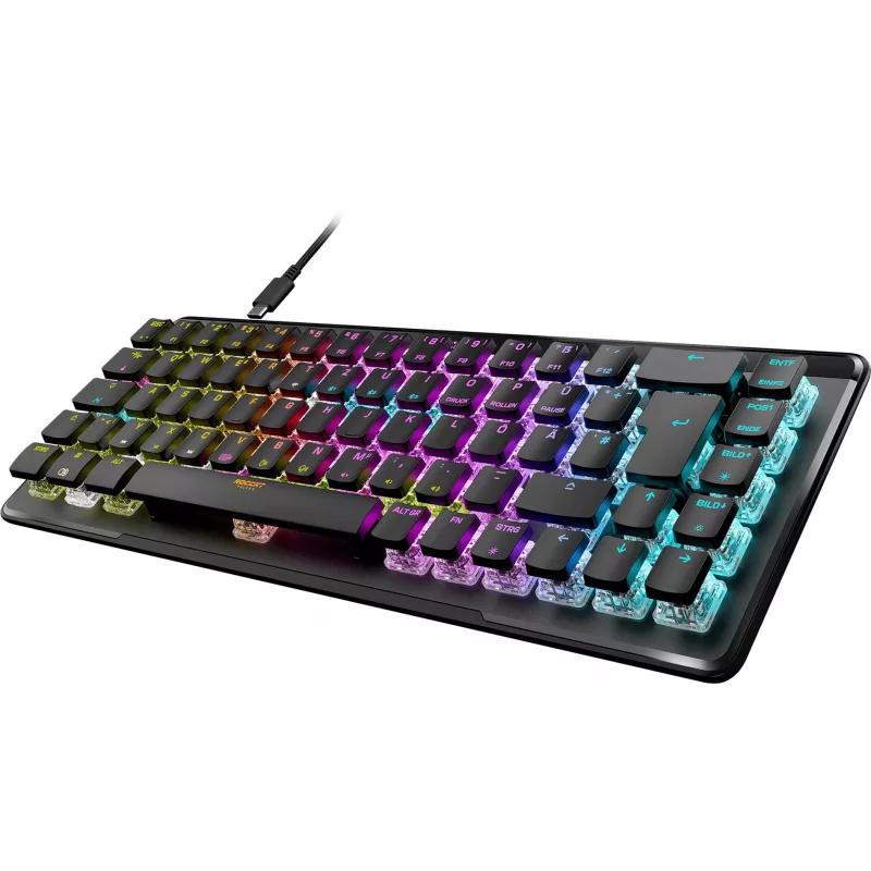 Vulcan II Mini Air, tastiera gaming nera, layout DE, TITAN II Optical Red