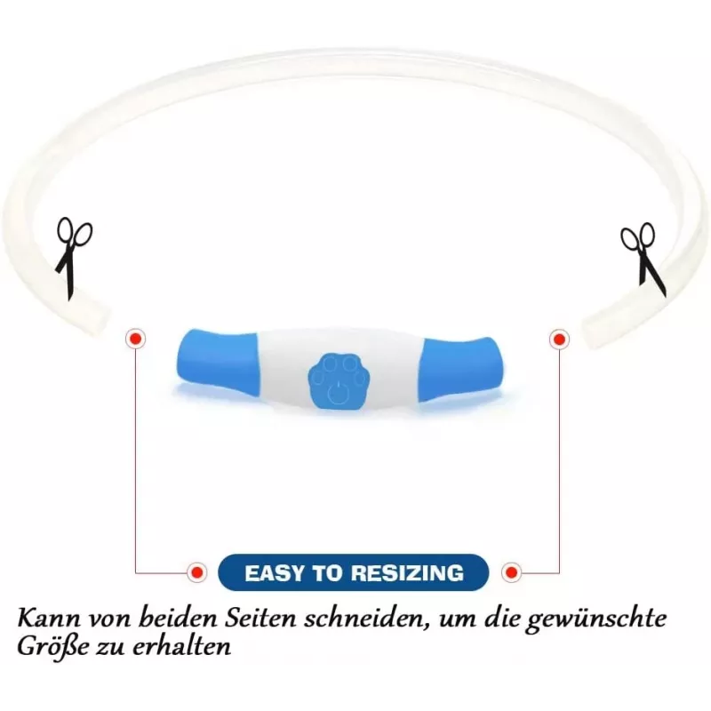 Collare LED KABB blu per cani e gatti – ricaricabile, collare di sicurezza regolabile con illuminazione