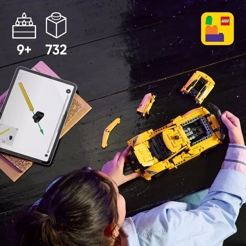 LEGO Technic Corvette Stingray 42205 modello cabrio e coupé 2-in-1, 732 pezzi, 80×270×140 mm